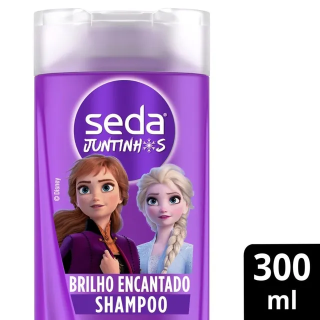 Shampoo Seda Infantil Frozen Juntinhos Brilho Encantado com 300ml
