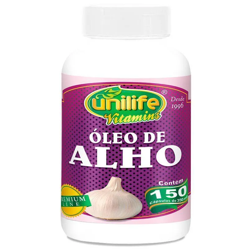 Óleo de Alho (Premium) - Unilife - Frasco com 150 Capsulas de 350mg