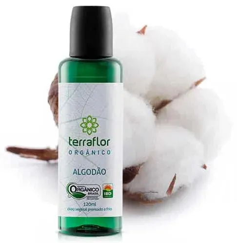 Óleo Vegetal de Algodão (Orgânico) Terra Flor - Frasco com 120ml