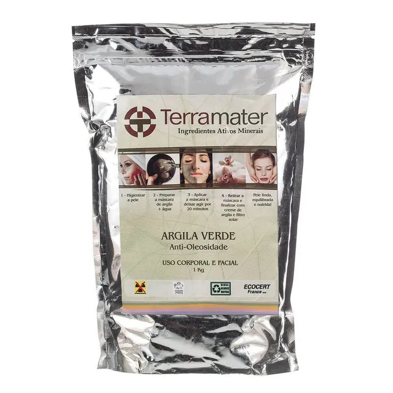 Argila Mineral Verde - TerraMater - 1kg