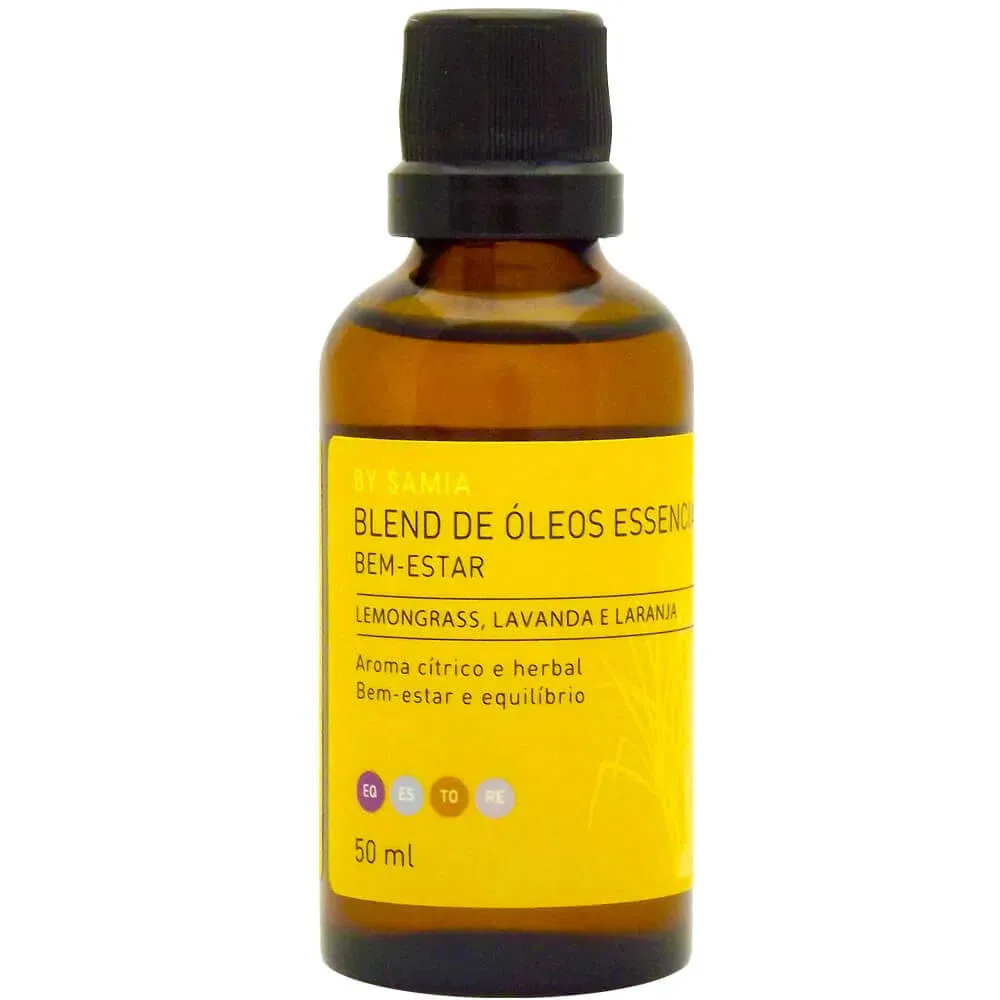 Blend Bem Estar com Óleos Essenciais - By Samia - Frasco com 50ml