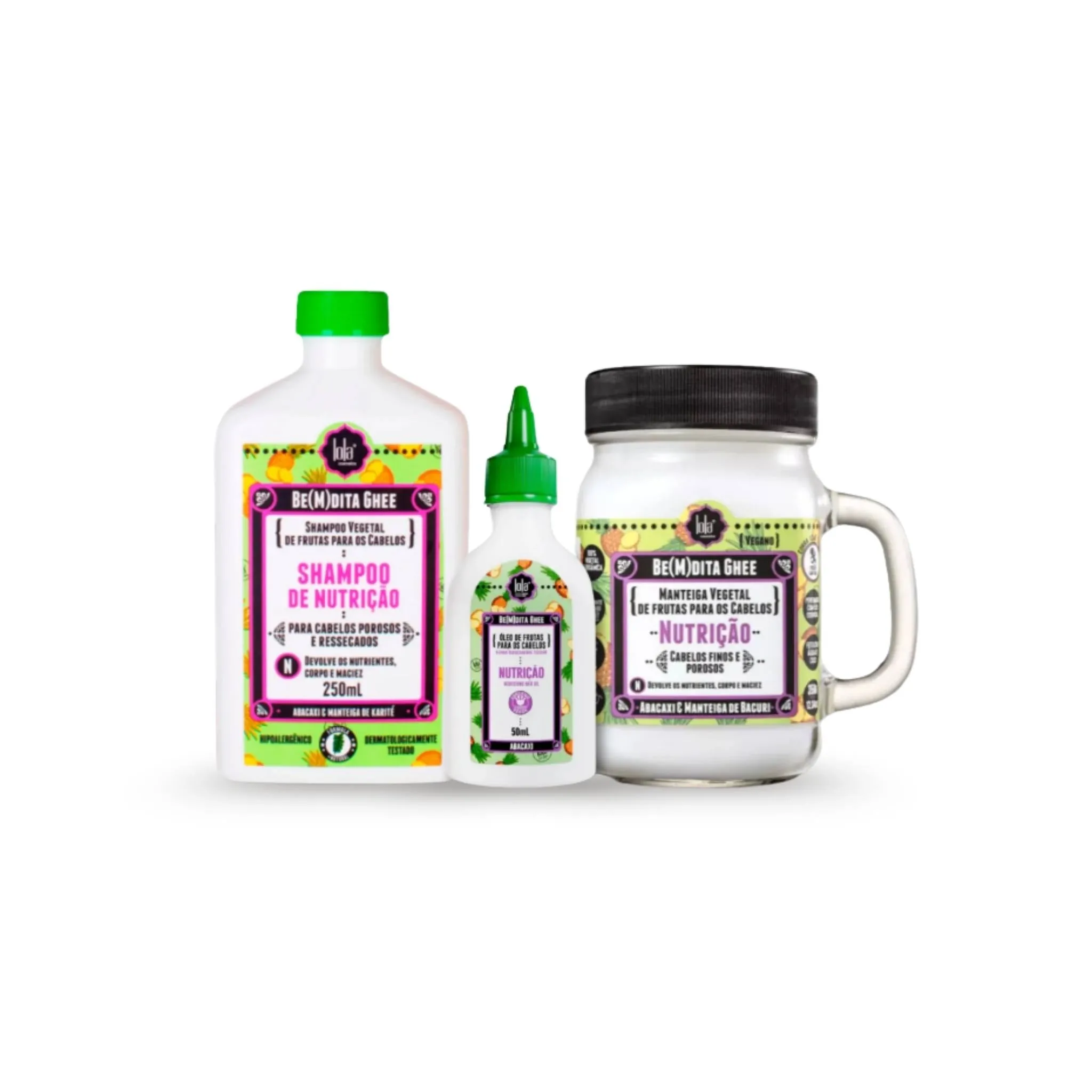 Combo Bemdita Ghee - Nutrição Abacaxi Grande - Lola Cosmetics