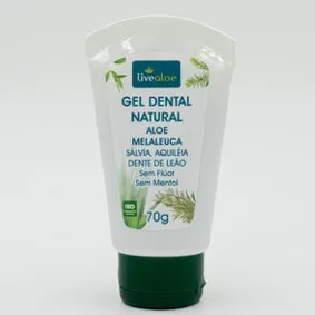 Gel Dental Natural Aloe Melaleuca - LiveAloe - Frasco com 70g