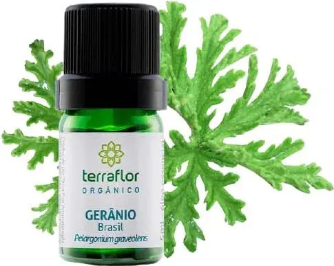 Óleo Essencial de Gerânio Brasil (Orgânico) Terra Flor -Frasco com 5ml
