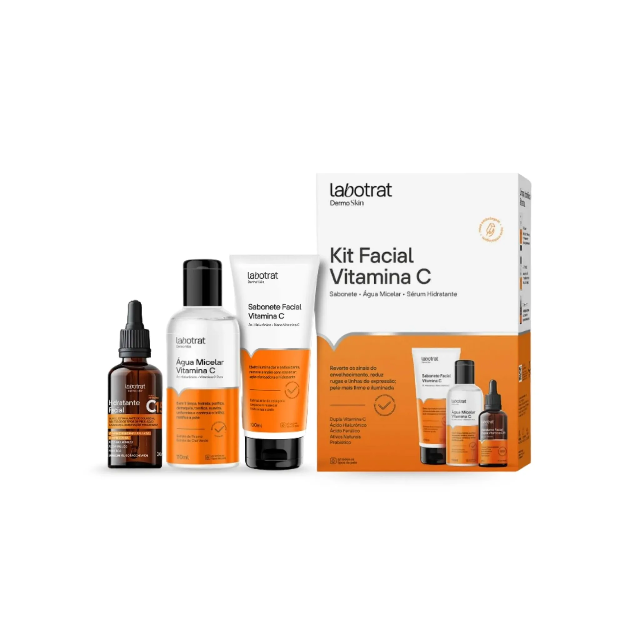 Kit Facial Vitamina C Dermo Skin com 3 Itens - Labotrat