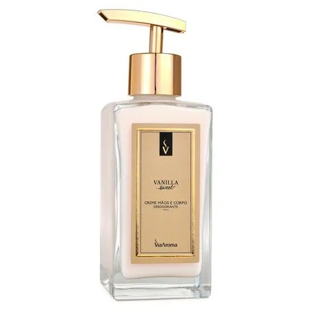 Creme Maos e Corpo - Vanilla (Sweet) - Via Aroma - Frasco com 250ml