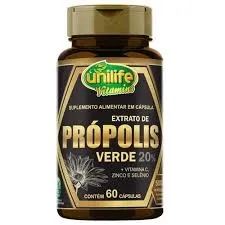 Extrato de Própolis Verde - Unilife - Frasco com 60 Cápsulas de 500mg