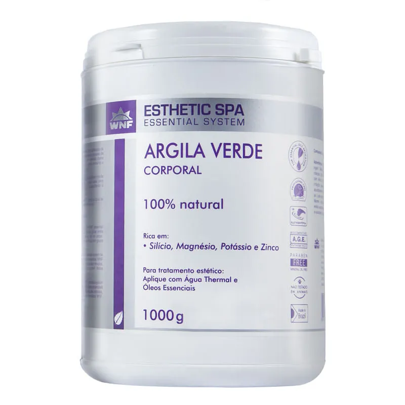 Argila Verde Corporal - WNF - Pote com 1kg