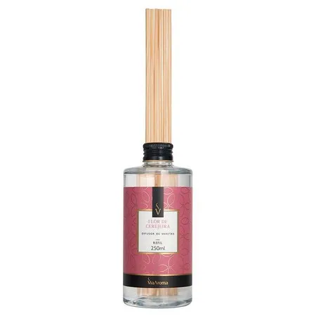 Refil Difusor de Varetas - Flor de Cerejeira - Via Aroma-Frasco 250ml