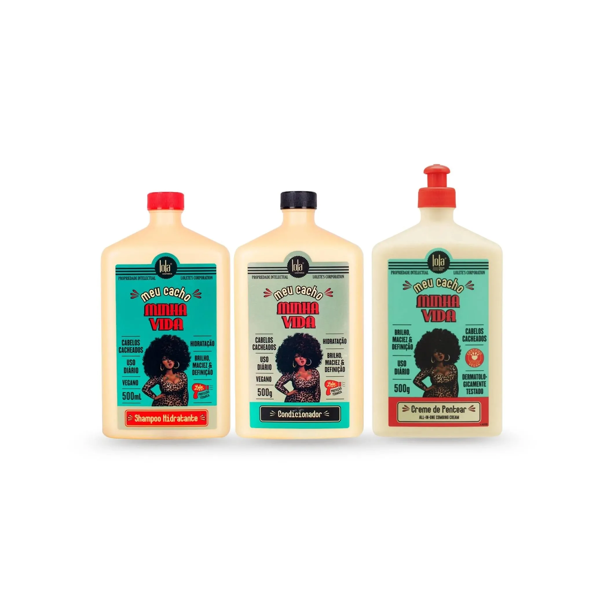 COMBO Meu Cacho Minha Vida CUIDADOS DIÁRIOS Shampoo Hidratante 500ml