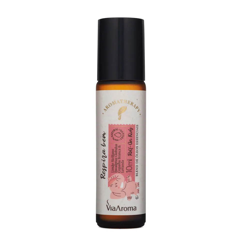Roll-on Óleos Essenciais Kids - Respiração - Via Aroma - Frasco com 10