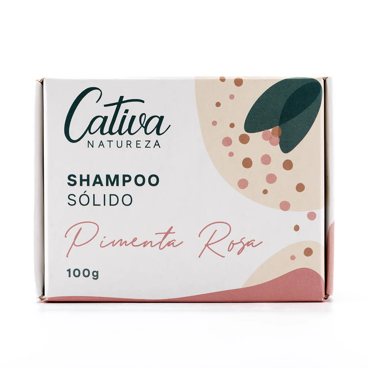 Shampoo Sólido de Pimenta Rosa - Cativa - Frasco com 100g