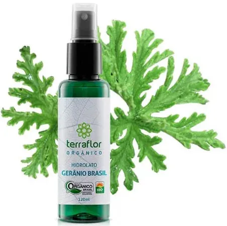 HIdrolato (Orgânico) de Gerânio Brasil - Terra Flor - Frasco com 120ml