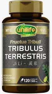 Tribulus Terrestris (Fructus Tribuli) - Unilife - Frasco com 120 Cápsu