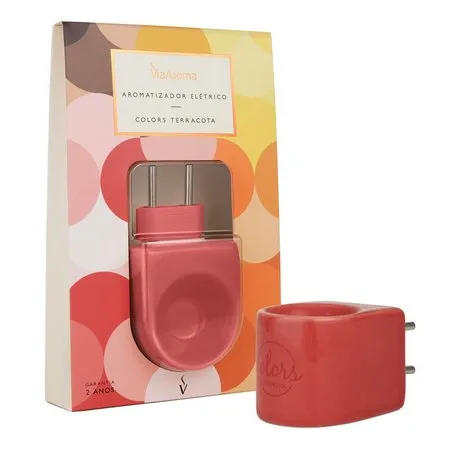 Aromatizador Elétrico de Porcelana - Vermelho - Via Aroma