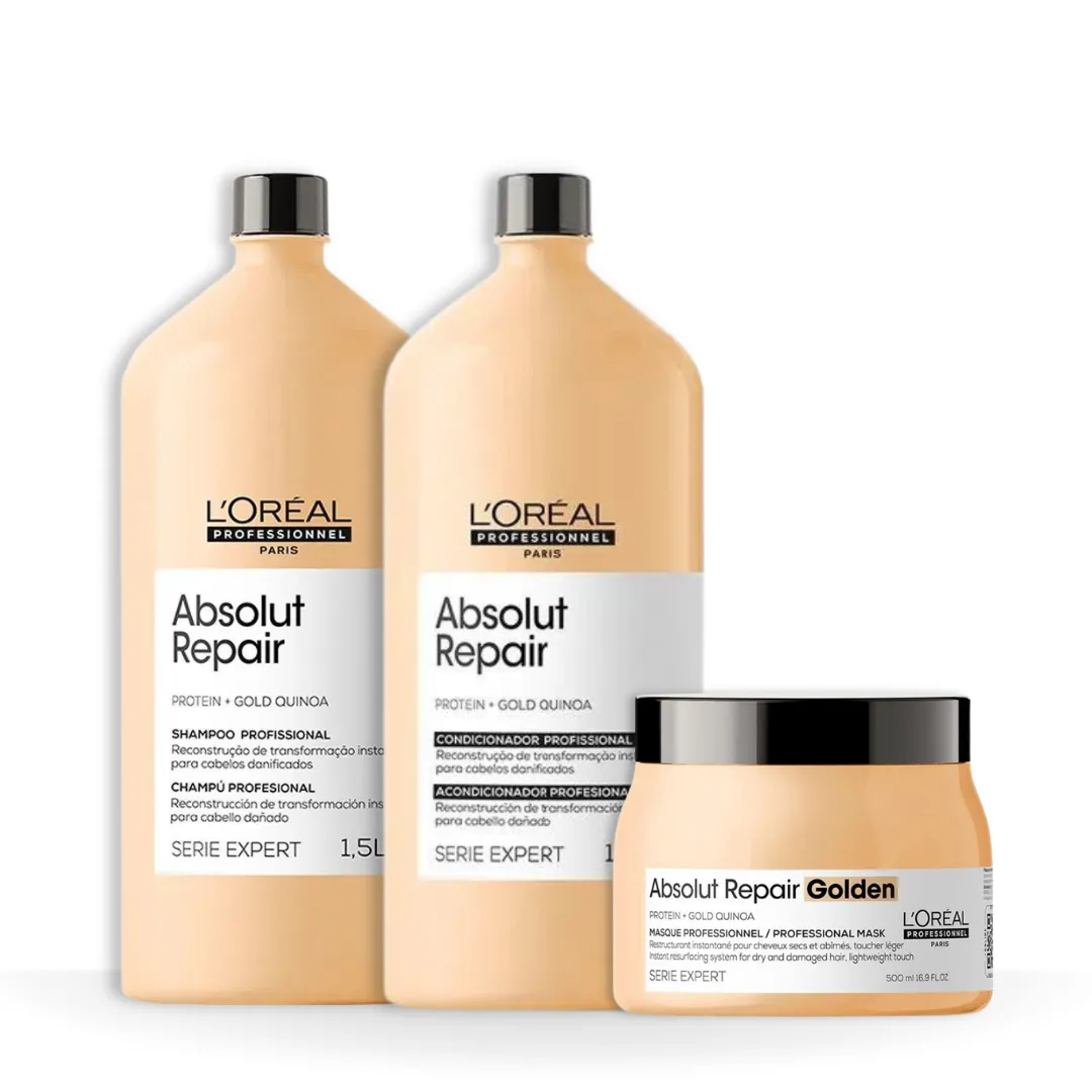 Kit Loreal Absolut Repair Gold Salon Trio Light | Compre Aqui