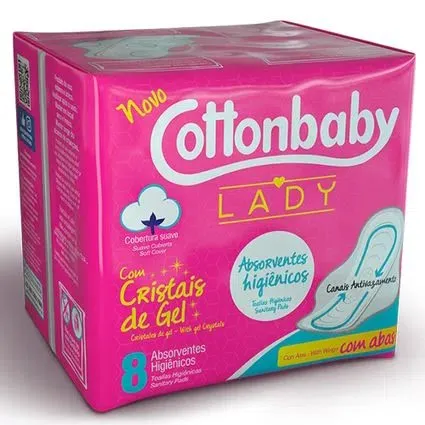 Absorvente Cottonbaby Lady Suave com Abas