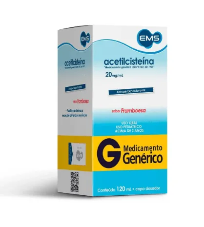 Acetilcisteína 20mg/ml Xarope Infantil EMS com 120ml