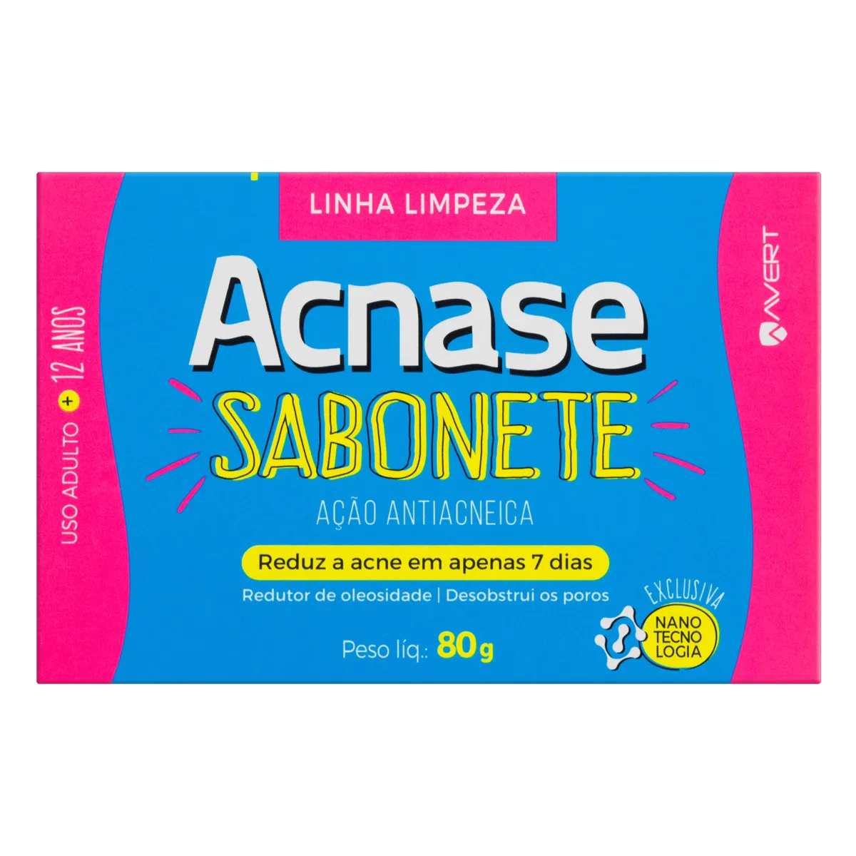 Acnase Ação Antiacneica Sabonete em Barra com 80g
