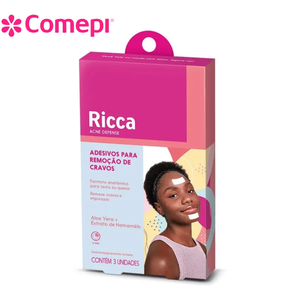 Adesivo para Remoção de Cravos da Testa e Queixo Acne Defense Ricca