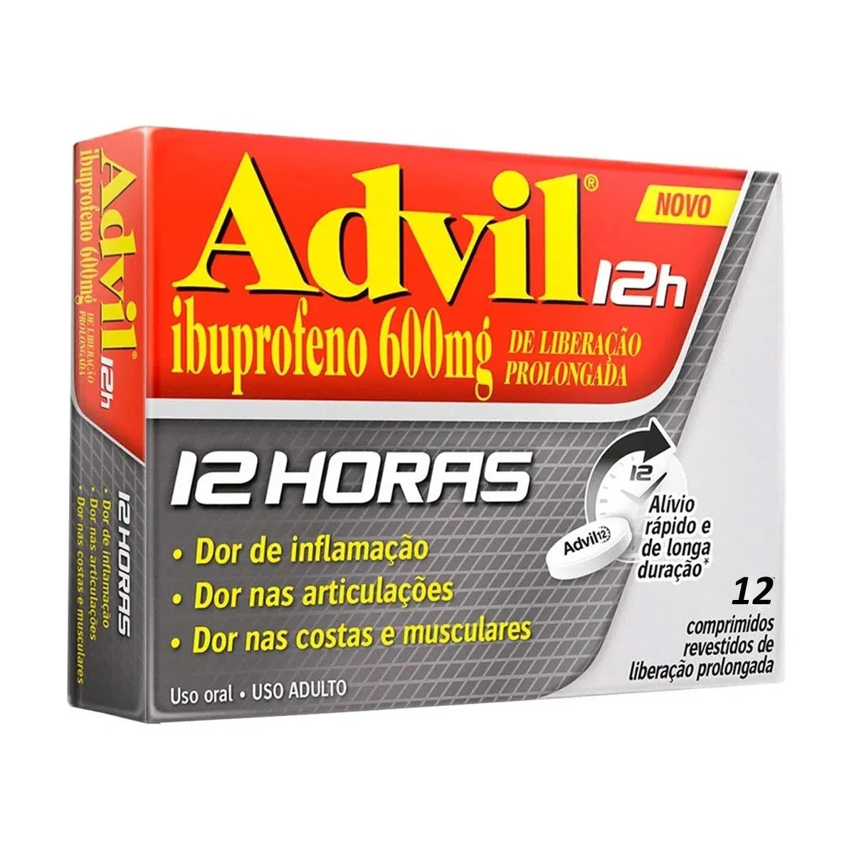 Advil 12H Ibuprofeno 600mg 12 comprimidos