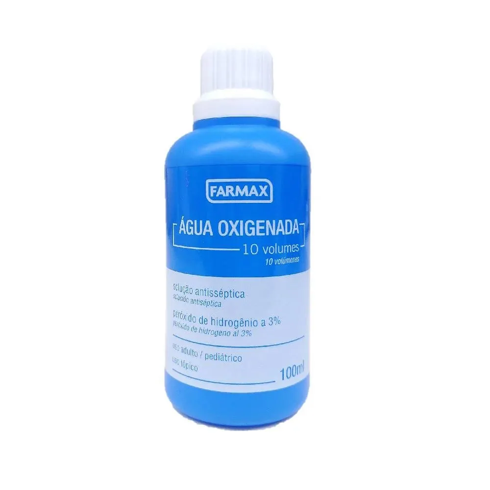 Água Oxigenada Liquida Farmax 10 volumes 100ml