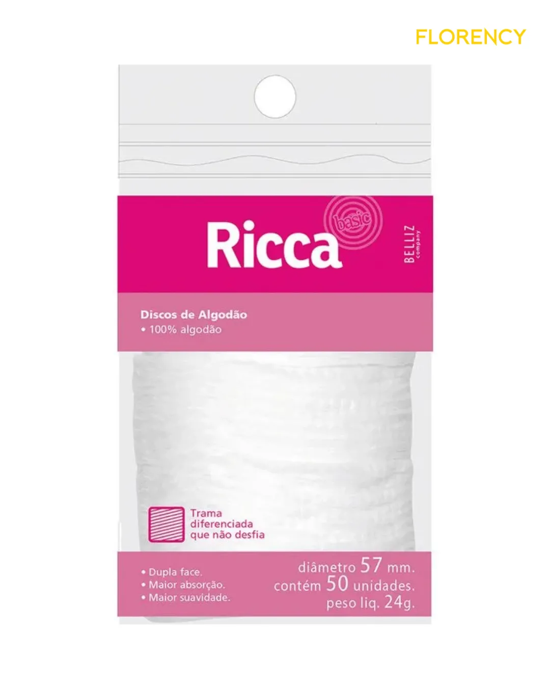 Algodão Ricca Em Disco Com 50