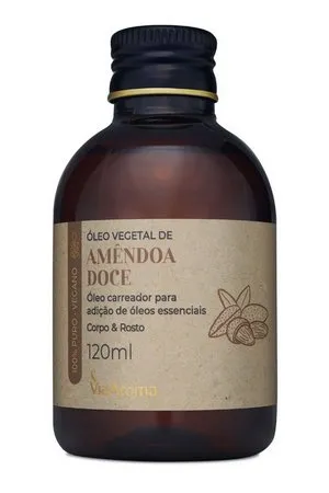 Óleo Vegetal de Amendoa Doce - Via Aroma - Frasco com 120ml