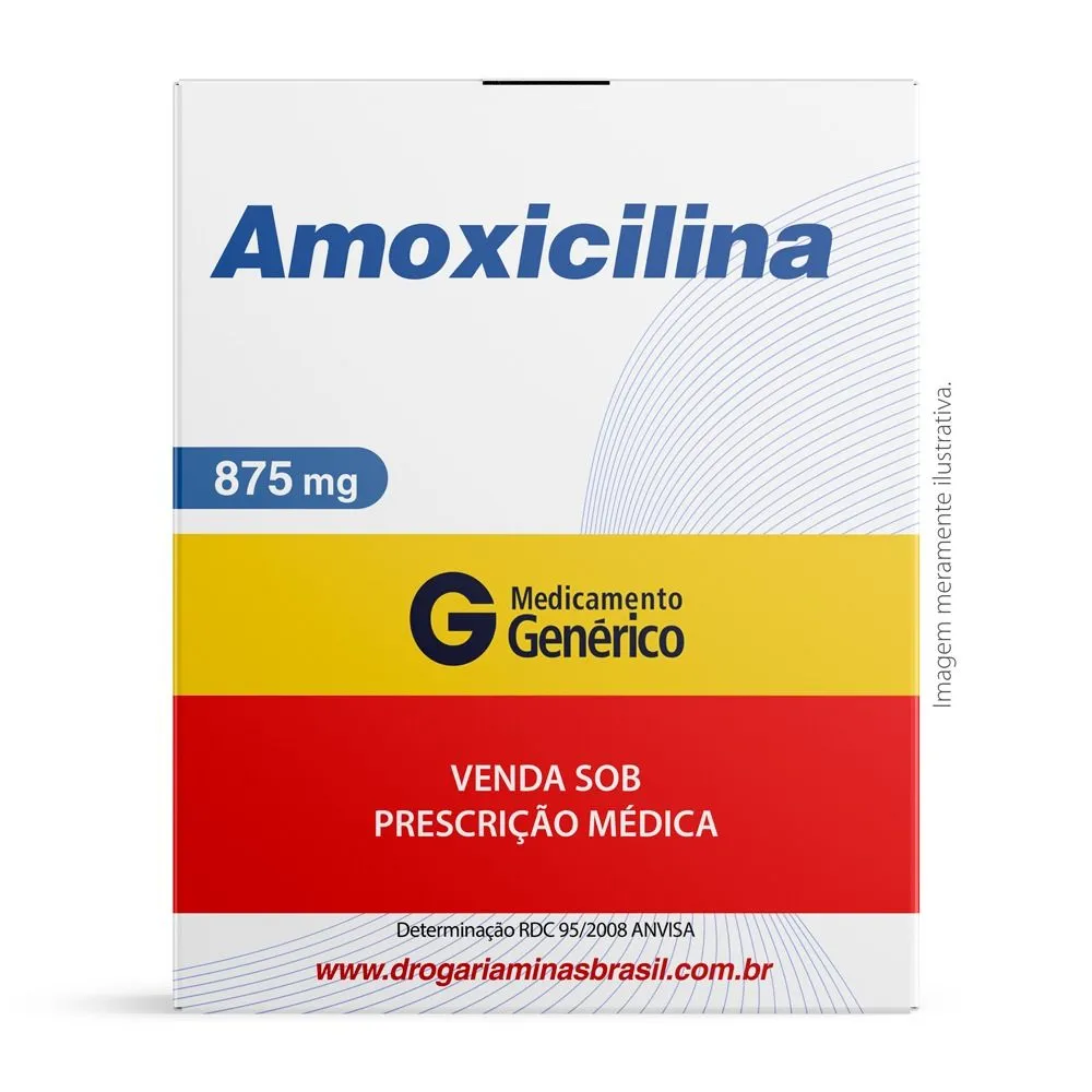 Amoxicilina 875Mg Com 14 Comprimidos Genérico Ems