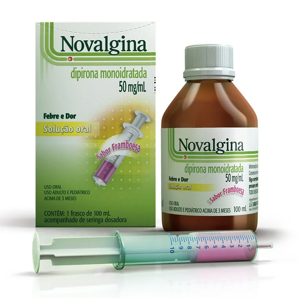 Analgésico Novalgina Solução Oral Com Seringa Dosadora 100ml Sanofi