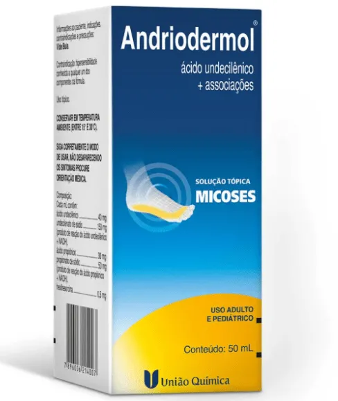 Andriodermol Antimicótico Solução Tópica 50ml