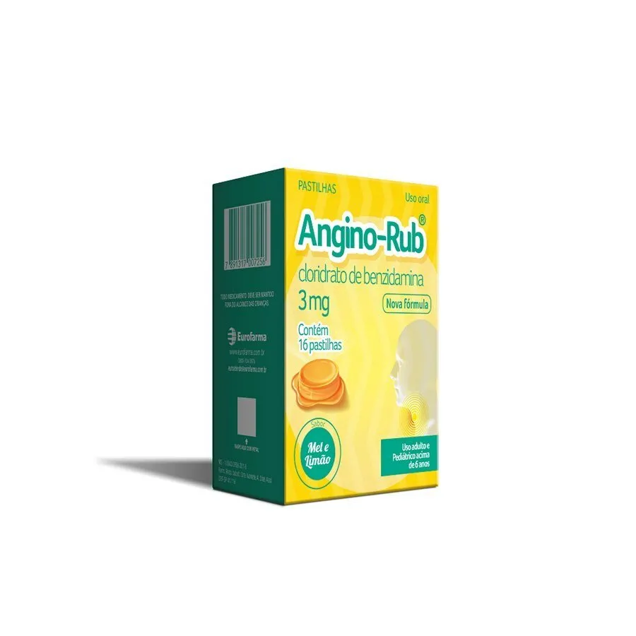 Angino Rub Mel E Limão 16 Pastilhas