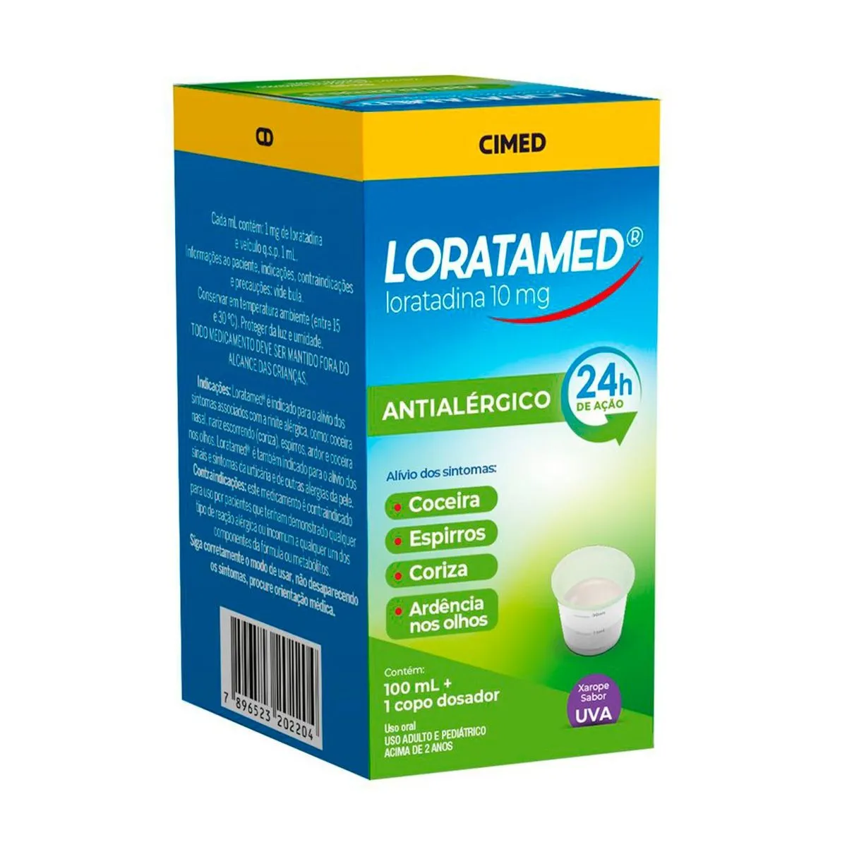 Antialérgico Loratamed 1mg/ml Xarope 100Ml
