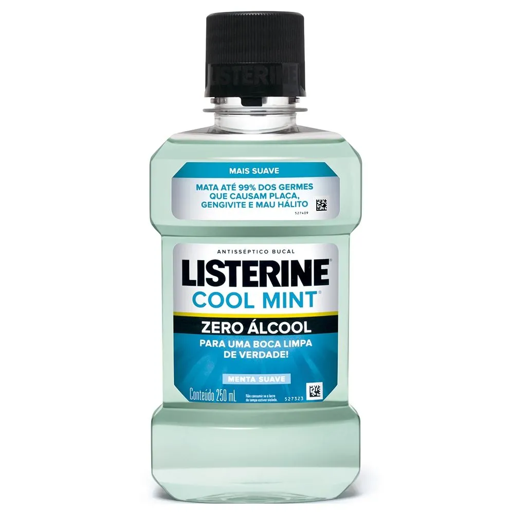 Antisséptico Bucal Listerine Zero Álcool Menta Suave 250Ml