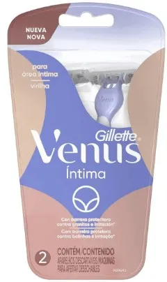 Aparelho Depilatório Gillette Venus Íntima Com 2 Descartável