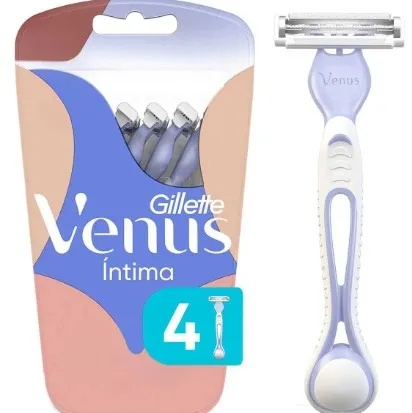 Aparelho Depilatório Gillette Venus Íntima Com 4 Descartável
