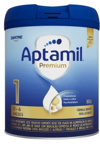 Aptamil Premium 1 Danone Fórmula Infantil 0 a 6 meses 800g