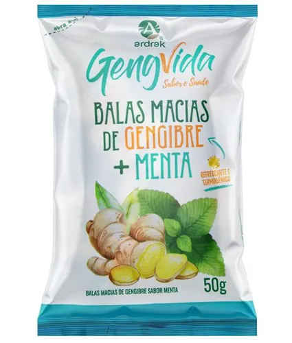 Ardrak Balas Macias de Gengibre Menta 50g