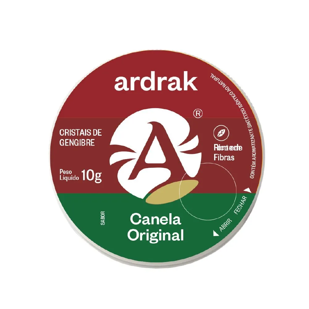 Ardrak Cristais de Gengibre Canela 10g