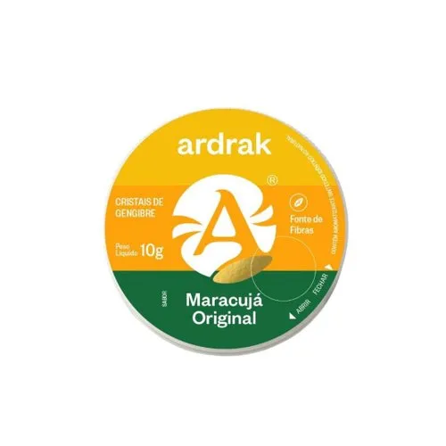 Ardrak Cristais de Gengibre Maracujá 10g