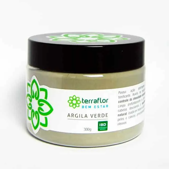 Argila Verde - Terra Flor - Frasco com 300g