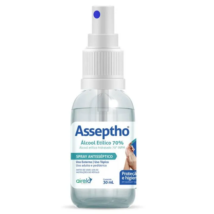 Assepto Álcool Etílico 70% Spray com 30ml