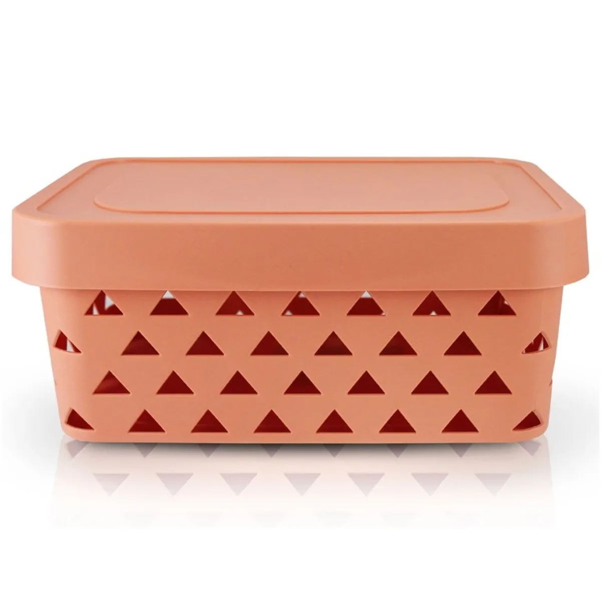 Cesto Organizador com Tampa Tamanho M Jacki Design Salmão