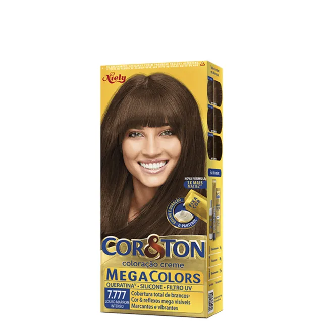 Coloração em creme 7.777  louro marrom intenso - Cor & ton