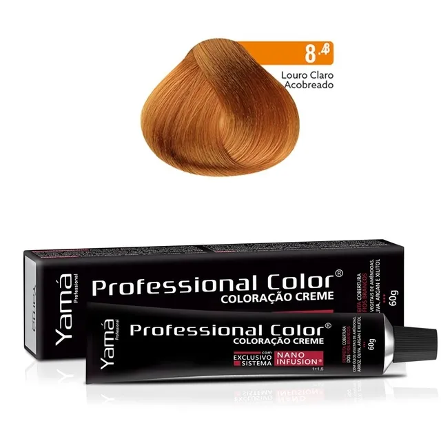 Coloração Professional Color Nano Infusion 8.4 Louro Claro Acobre Yamá