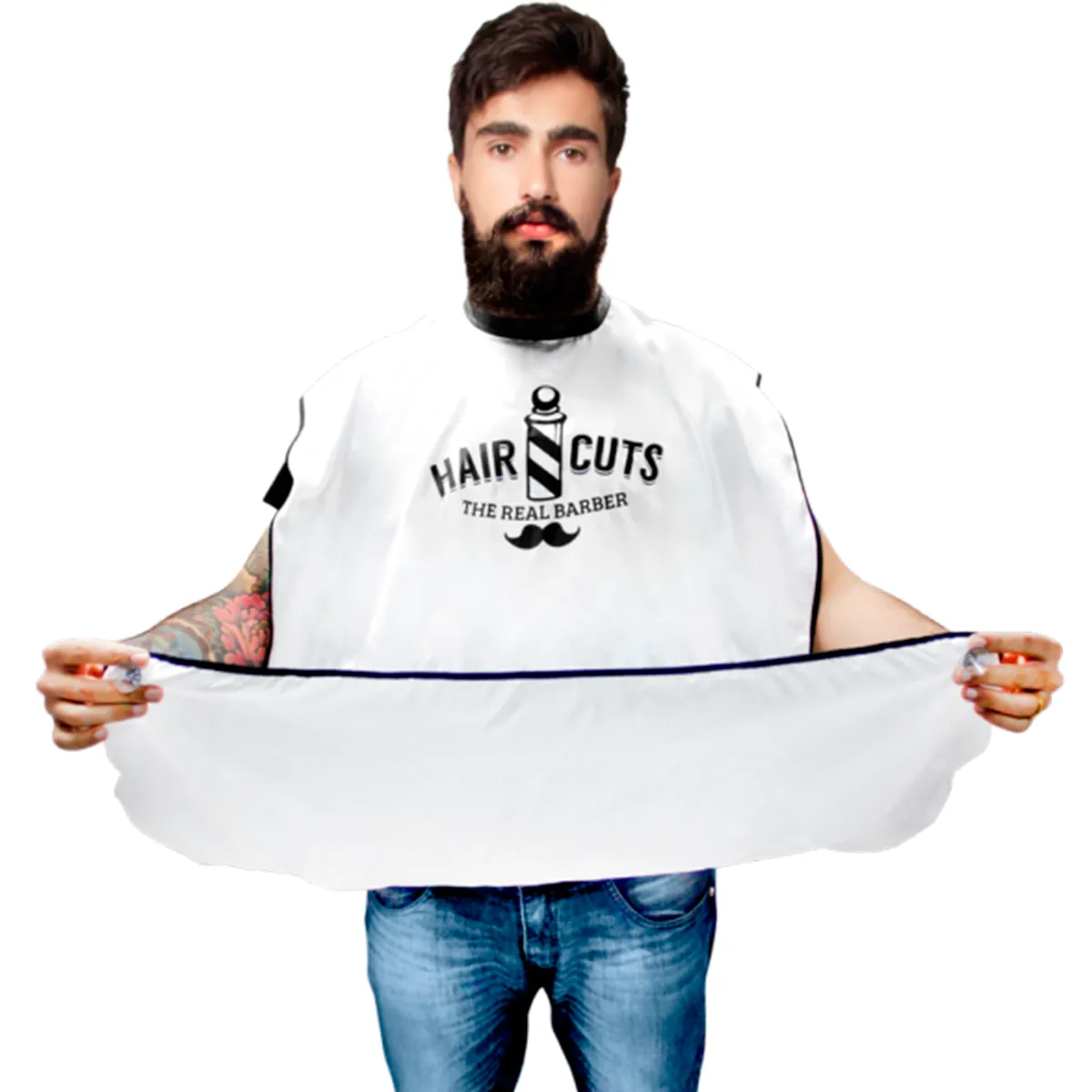 Capa de Cetim Com Ventosa Para Barbear no Espelho Preto