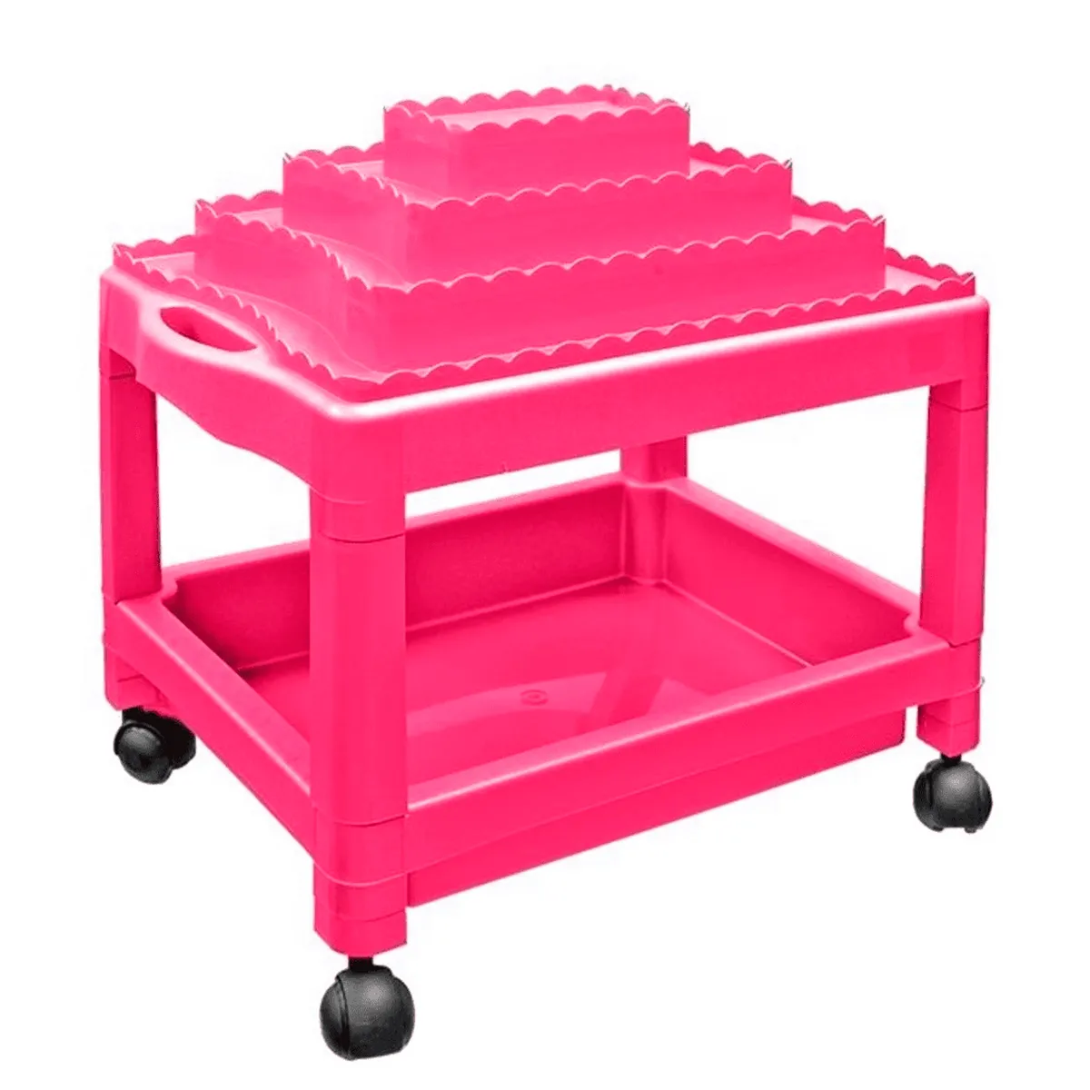 Carrinho Auxiliar Manicure Baby 260B Dompel Rosa