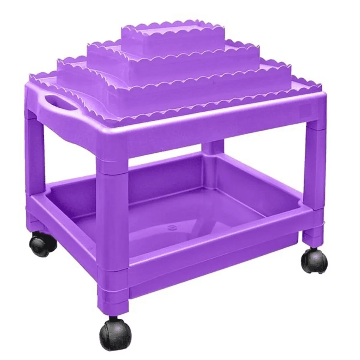 Carrinho Auxiliar Manicure Baby 260B Dompel Roxo