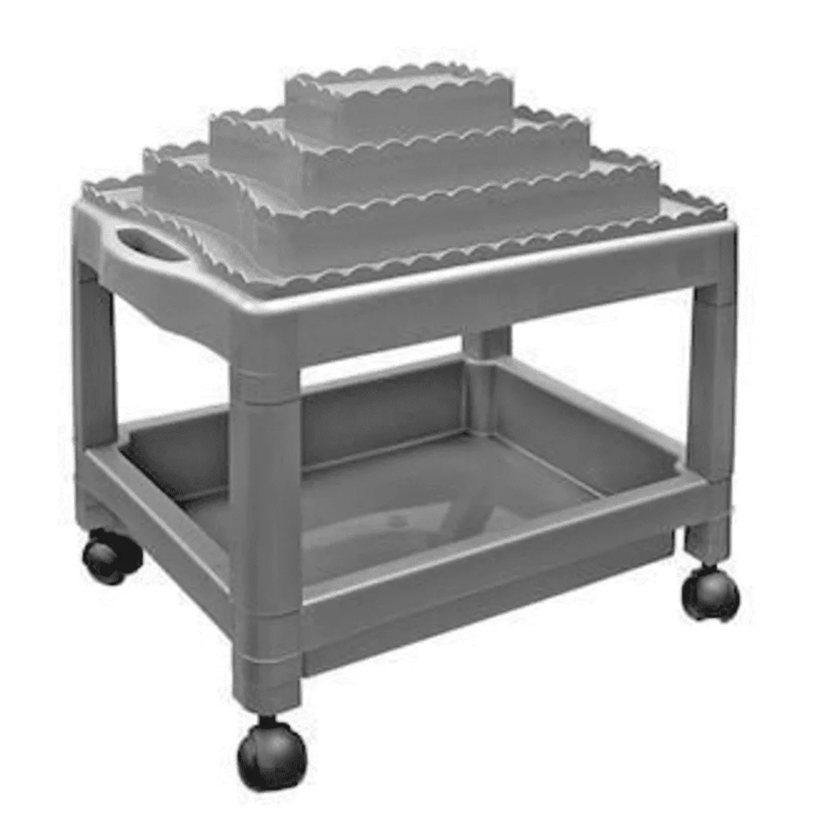 Carrinho Auxiliar Manicure Baby 260B Dompel Cinza