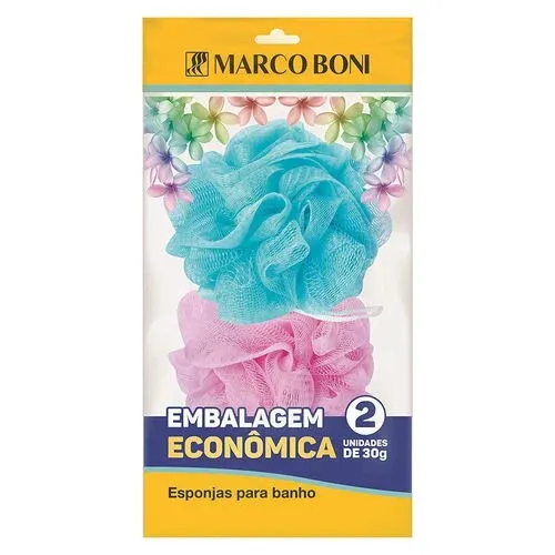 Esponja banho nylon 2un. ref. 8387